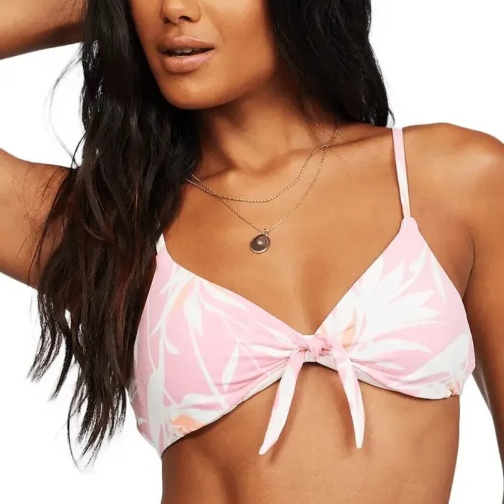 Billabong Another Paradise Knot Trilet Bikini Top Pink Lady